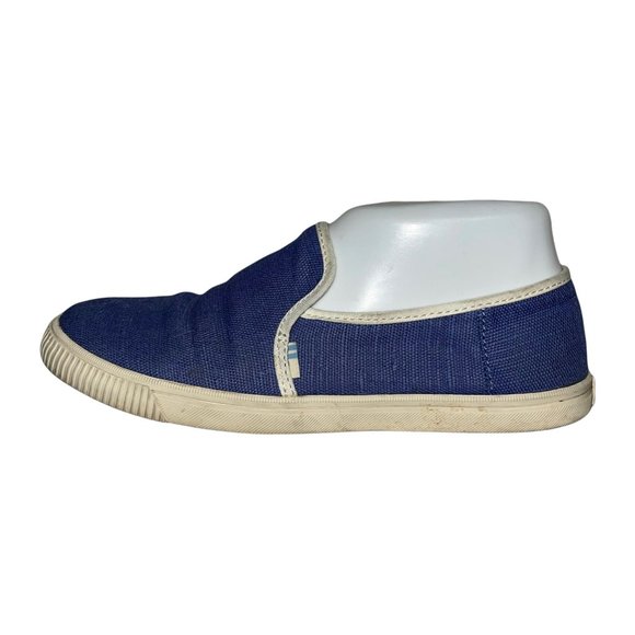 Toms Ortholite Blue Canvas Slip On Loafers Shoes Women's 7.5 - Picture 5 of 10